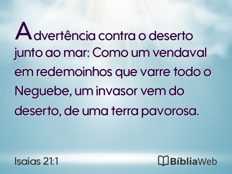 Isaías 21:1 em imagem para compartilhar