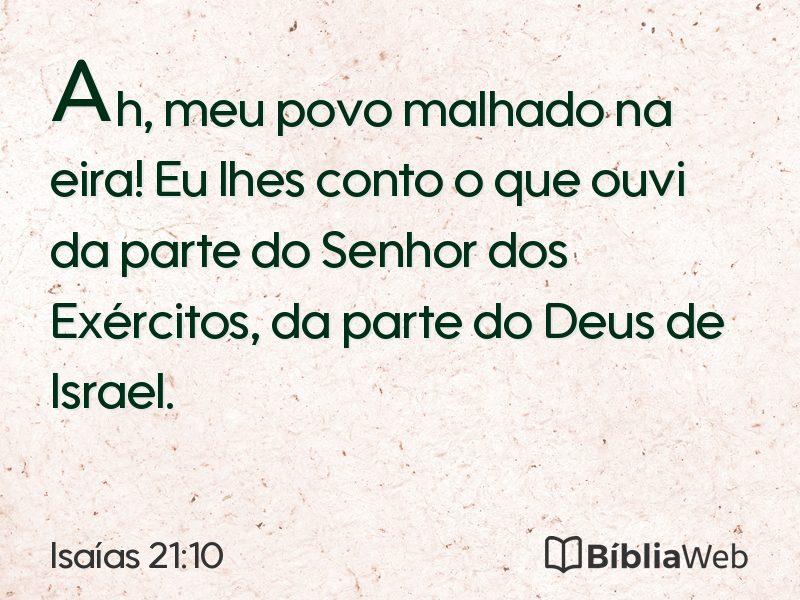 Isaías 21:10 em imagem para compartilhar