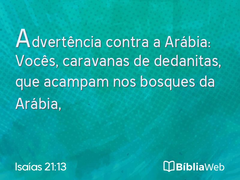 Isaías 21:13 em imagem para compartilhar