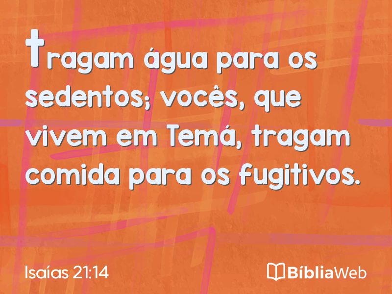 Isaías 21:14 em imagem para compartilhar