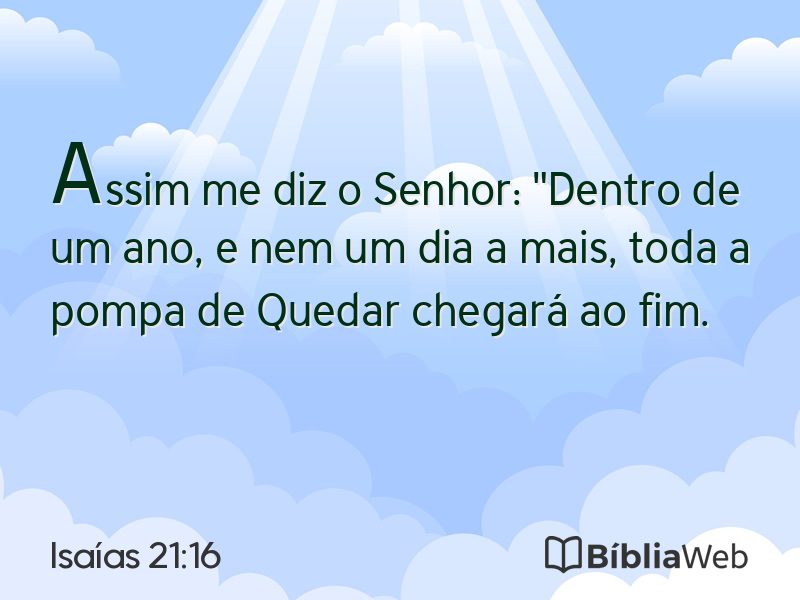 Isaías 21:16 em imagem para compartilhar