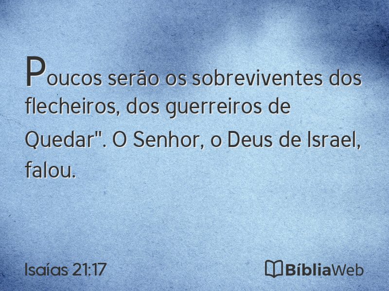 Isaías 21:17 em imagem para compartilhar