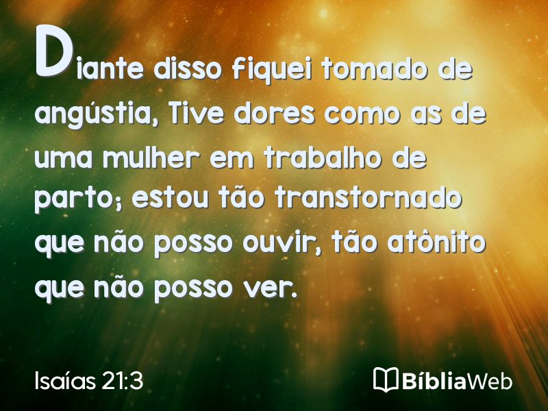 Isaías 21:3 em imagem para compartilhar
