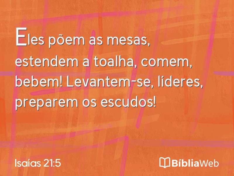 Isaías 21:5 em imagem para compartilhar