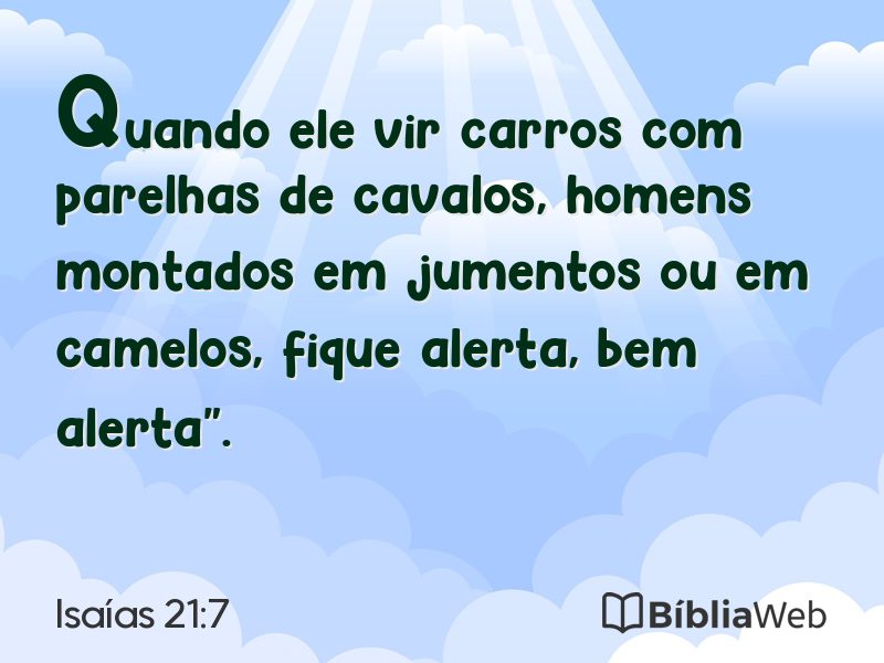 Isaías 21:7 em imagem para compartilhar