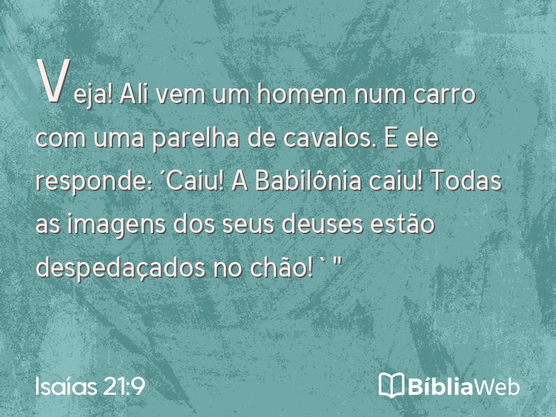 Isaías 21:9 em imagem para compartilhar