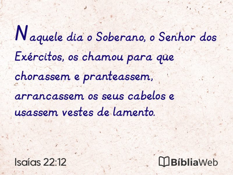 Isaías 22:12 em imagem para compartilhar