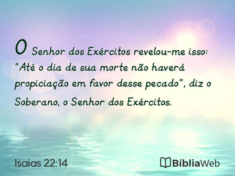 Isaías 22:14 em imagem para compartilhar