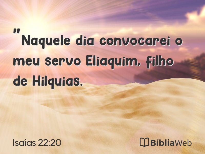 Isaías 22:20 em imagem para compartilhar