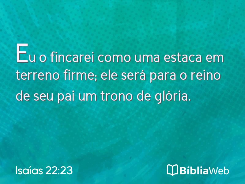Isaías 22:23 em imagem para compartilhar