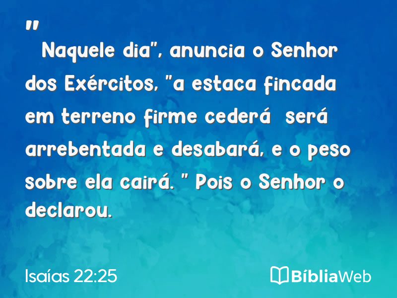 Isaías 22:25 em imagem para compartilhar