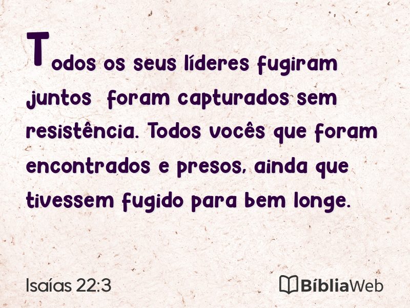 Isaías 22:3 em imagem para compartilhar