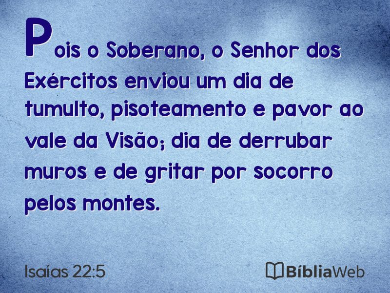 Isaías 22:5 em imagem para compartilhar