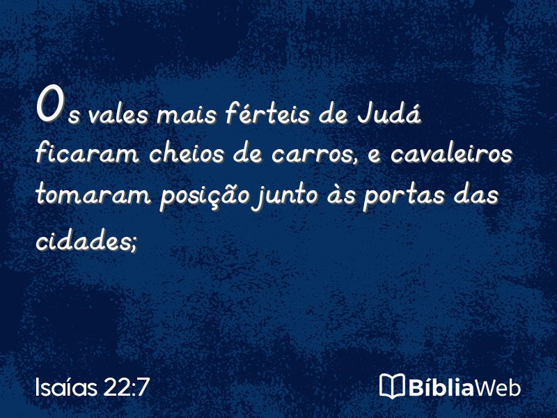 Isaías 22:7 em imagem para compartilhar