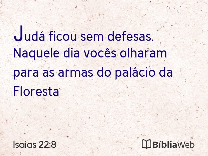 Isaías 22:8 em imagem para compartilhar