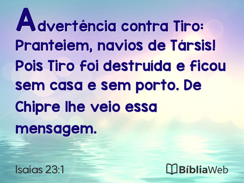 Isaías 23:1 em imagem para compartilhar