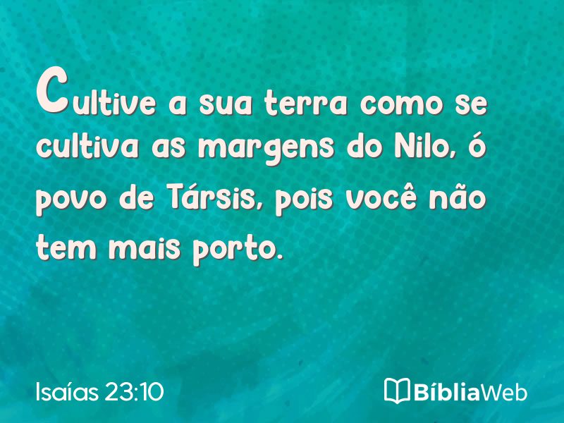 Isaías 23:10 em imagem para compartilhar