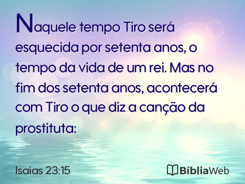 Isaías 23:15 em imagem para compartilhar