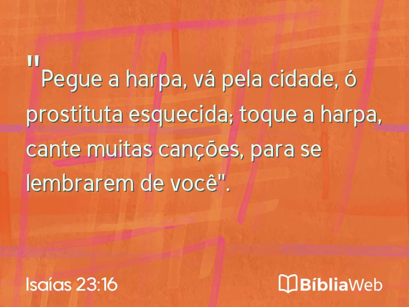 Isaías 23:16 em imagem para compartilhar