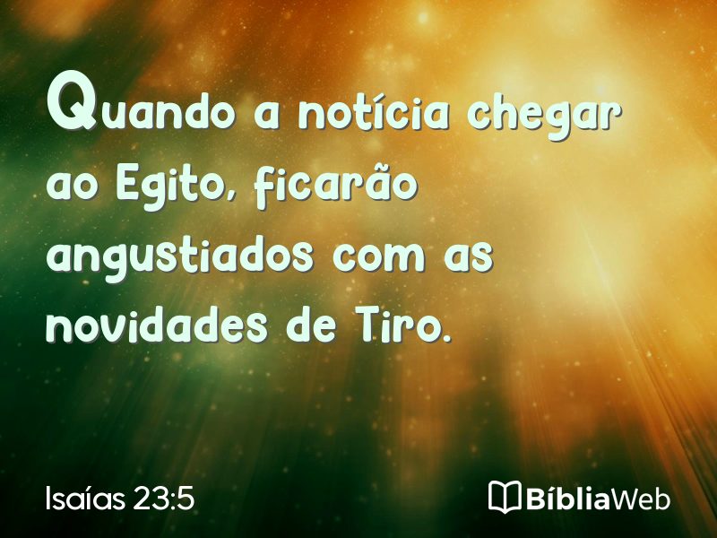 Isaías 23:5 em imagem para compartilhar