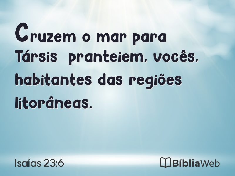 Isaías 23:6 em imagem para compartilhar