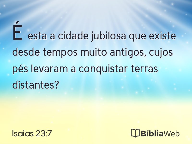Isaías 23:7 em imagem para compartilhar