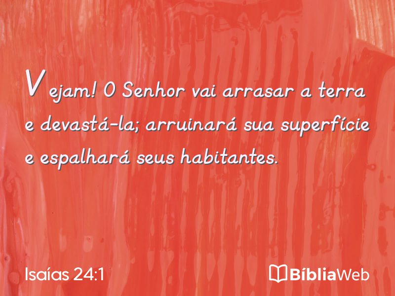 Isaías 24:1 em imagem para compartilhar