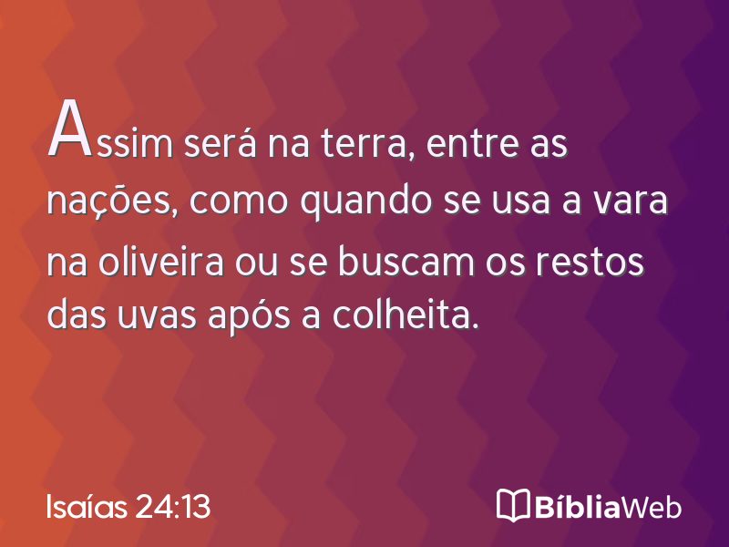 Isaías 24:13 em imagem para compartilhar