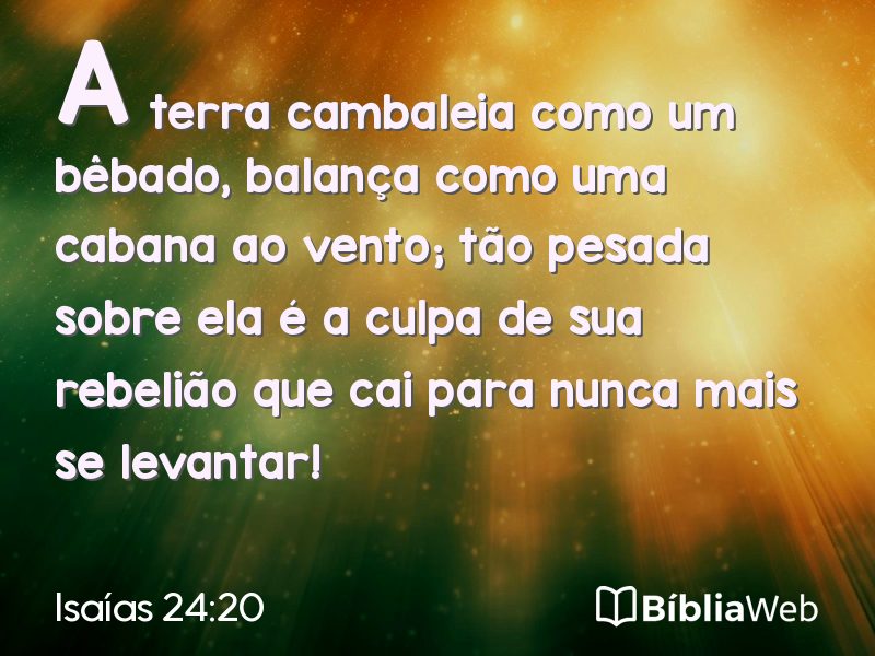 Isaías 24:20 em imagem para compartilhar