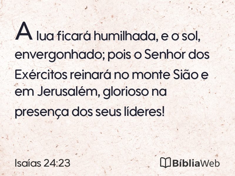 Isaías 24:23 em imagem para compartilhar