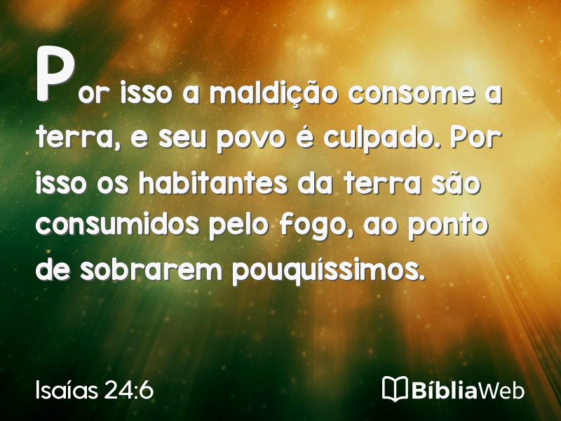 Isaías 24:6 em imagem para compartilhar