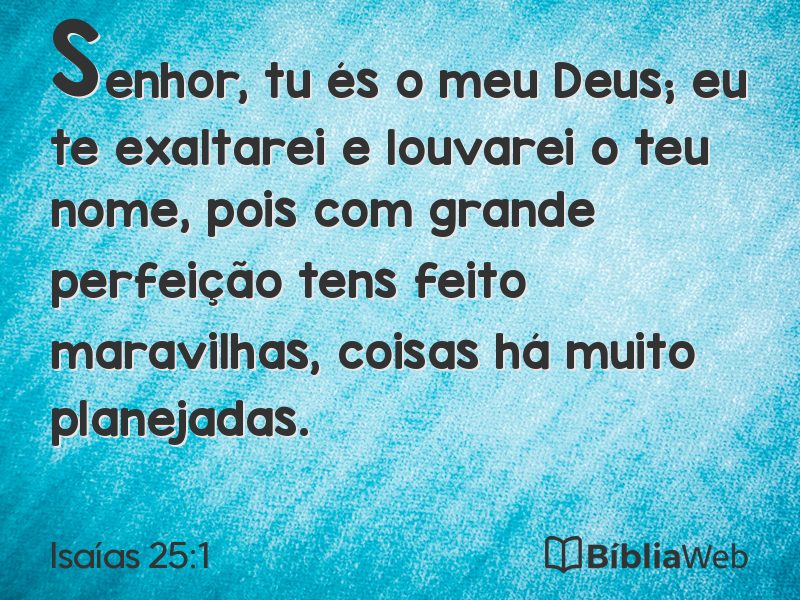 Isaías 25:1 em imagem para compartilhar