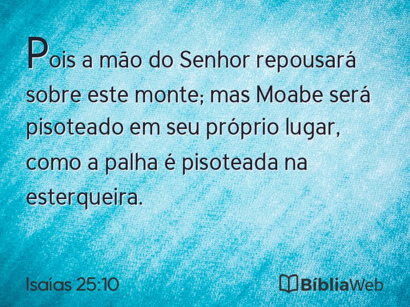 Isaías 25:10 em imagem para compartilhar