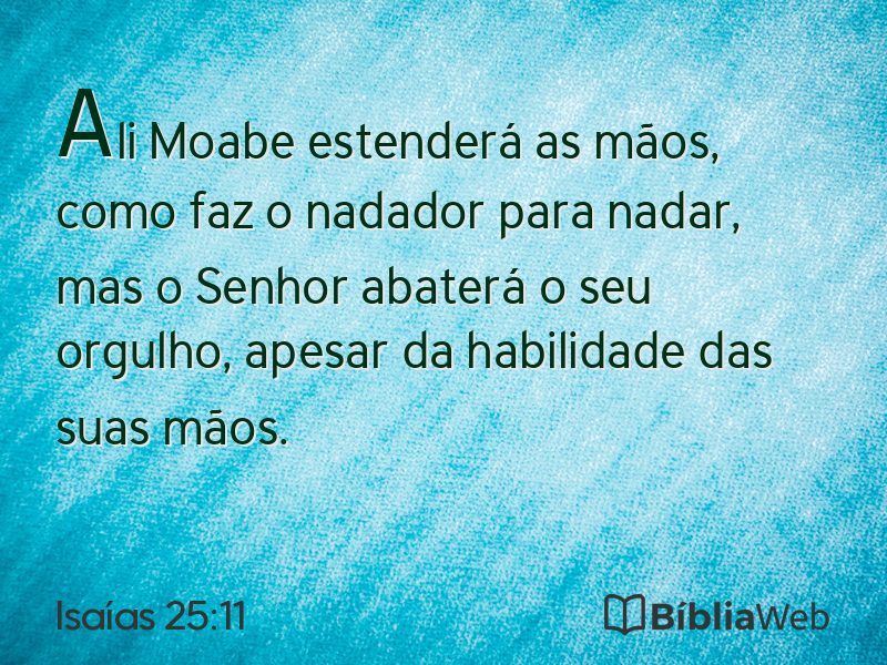 Isaías 25:11 em imagem para compartilhar