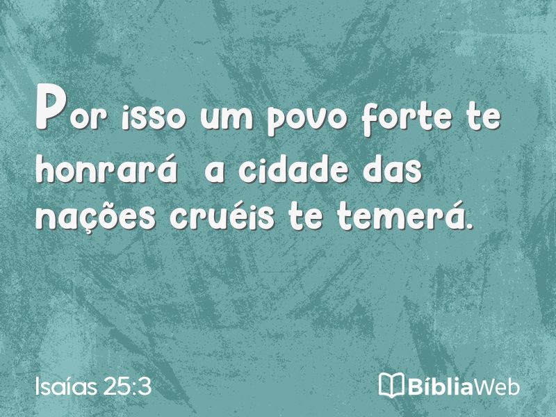 Isaías 25:3 em imagem para compartilhar