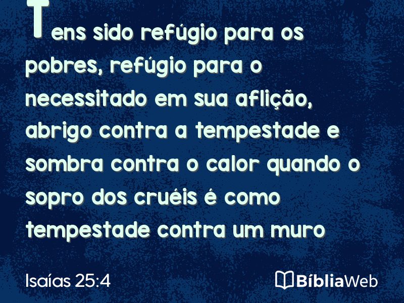 Isaías 25:4 em imagem para compartilhar