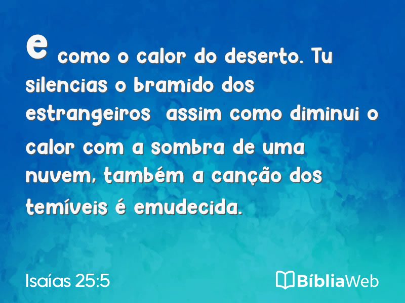 Isaías 25:5 em imagem para compartilhar