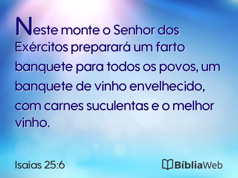 Isaías 25:6 em imagem para compartilhar