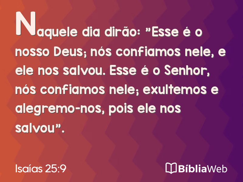 Isaías 25:9 em imagem para compartilhar
