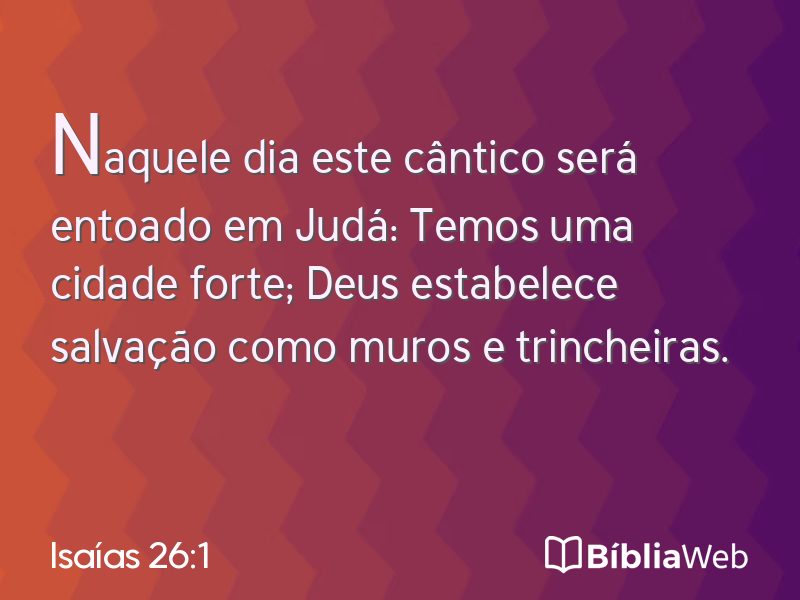 Isaías 26:1 em imagem para compartilhar