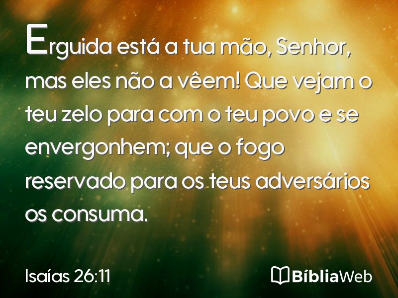 Isaías 26:11 em imagem para compartilhar