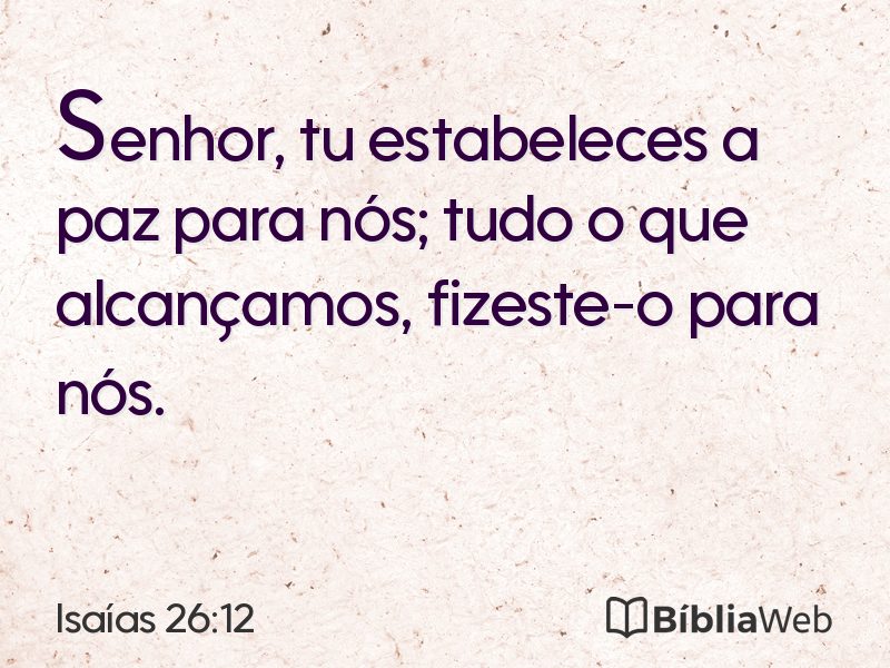 Isaías 26:12 em imagem para compartilhar