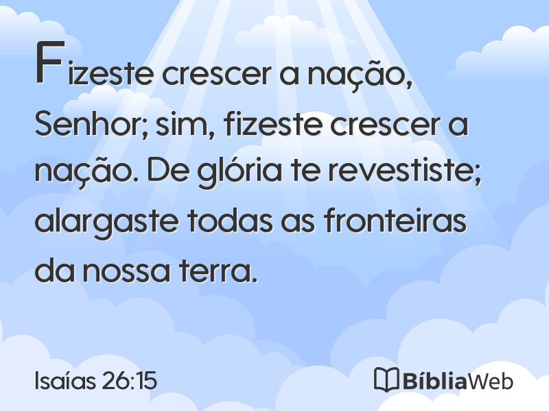Isaías 26:15 em imagem para compartilhar
