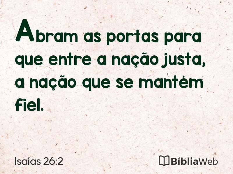 Isaías 26:2 em imagem para compartilhar