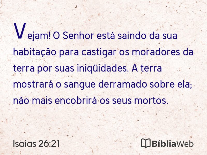Isaías 26:21 em imagem para compartilhar