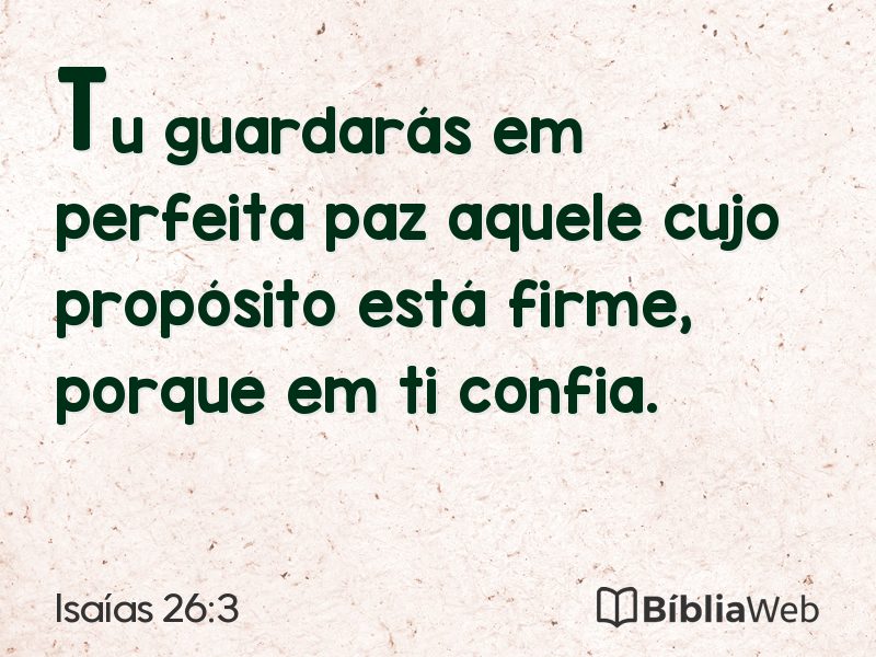 Isaías 26:3 em imagem para compartilhar