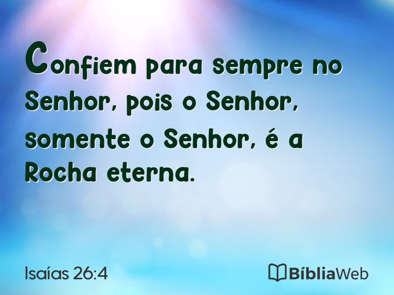 Isaías 26:4 em imagem para compartilhar