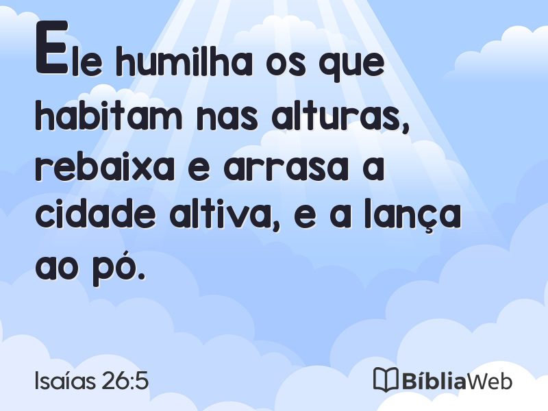 Isaías 26:5 em imagem para compartilhar