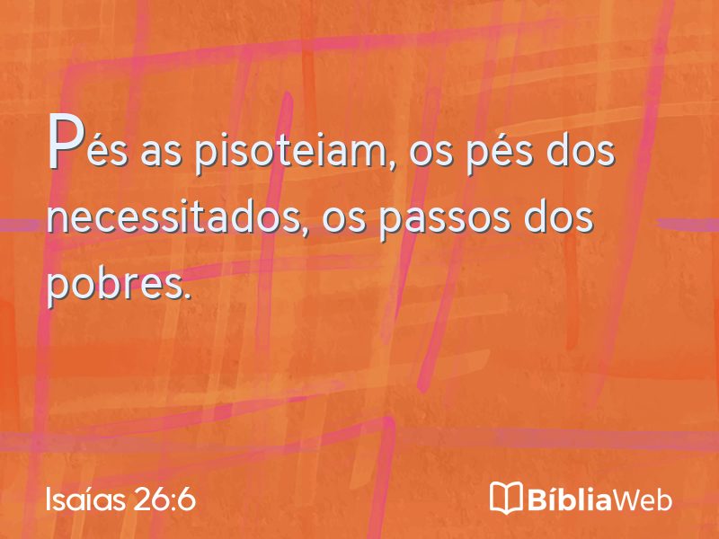 Isaías 26:6 em imagem para compartilhar