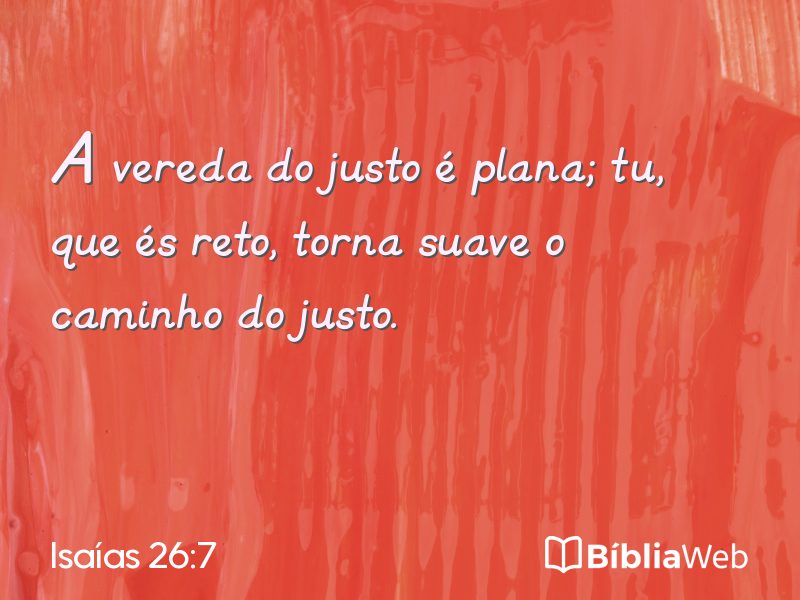 Isaías 26:7 em imagem para compartilhar